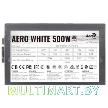 Блок питания AeroCool Aero White 500W картинка 5